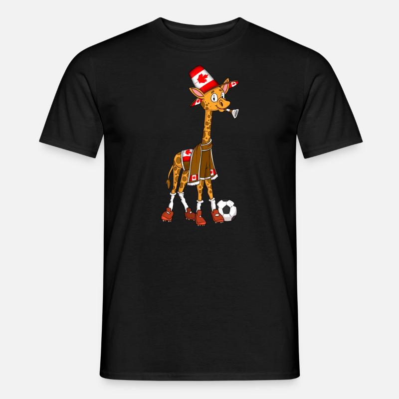 Giraffen Fan Kanada - Männer T-Shirt - Schwarz