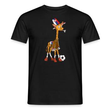 Giraffe Fan Serbia - Men's T-Shirt - black - Front - AI Model Male 178 light (178cm)