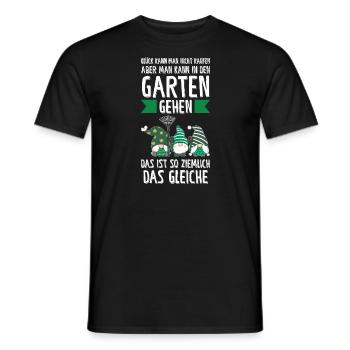 Garten-arbeit Gnome Gärtnerei Geschenk - Männer T-Shirt - Schwarz - Vorne - AI Model Male 178 light (178cm)