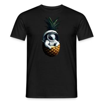 Astronaute à l’ananas - T-shirt homme - noir - Devant - AI Model Male 178 light (178cm)