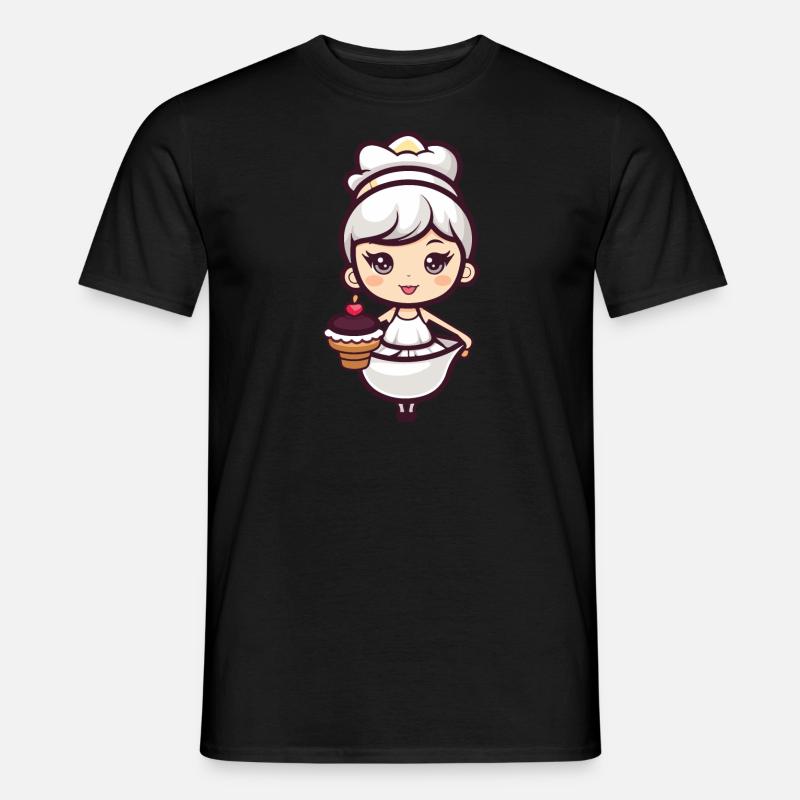 Backfee Fee Backen Kuchen - Männer T-Shirt - Schwarz