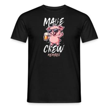 Membre de l'équipage Malle Party Majorque - T-shirt homme - noir - Devant - AI Model Male 178 light (178cm)