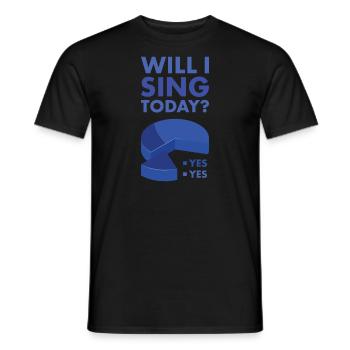 Singer Will I Dance Today - Männer T-Shirt - Schwarz - Vorne - AI Model Male 178 light (178cm)