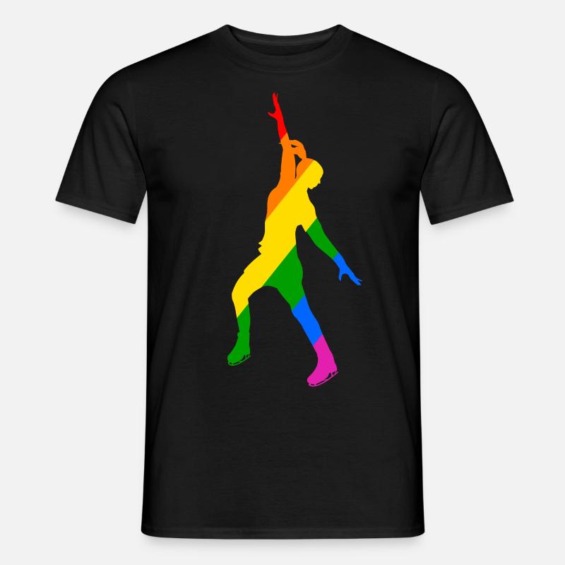 Farbenspiel im Eislauf - Männer T-Shirt - Schwarz