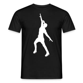 Princesse des glaces en blanc - T-shirt homme - noir - Devant - AI Model Male 178 light (178cm)