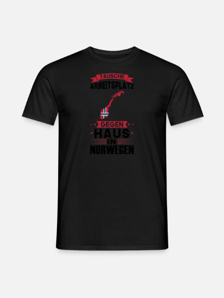 Norwegen Flagge Norwegisch Geschenk - Männer T-Shirt - Schwarz