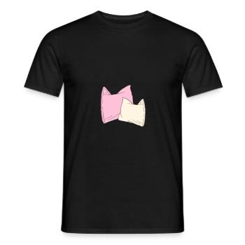 2x oreillers - T-shirt homme - noir - Devant - AI Model Male 178 light (178cm)
