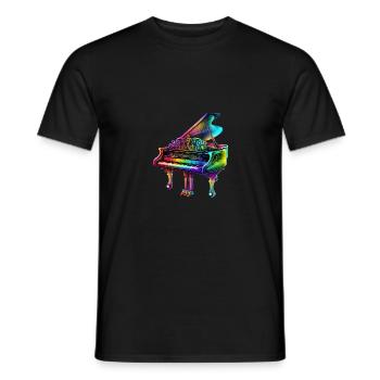 GRAND PIANO - Men's T-Shirt - black - Front - AI Model Male 178 light (178cm)