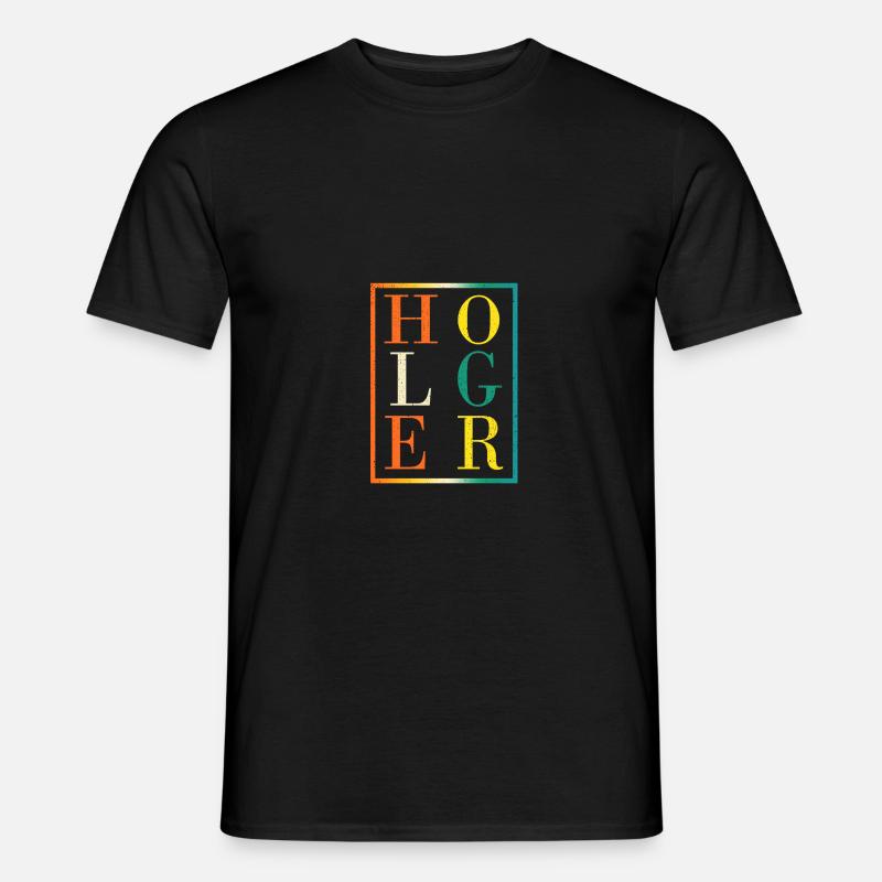 Holger - Männer T-Shirt - Schwarz