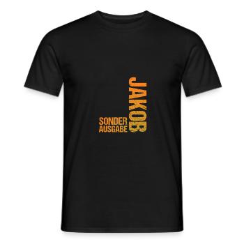 Jakob - Männer T-Shirt - Schwarz - Vorne - AI Model Male 178 light (178cm)