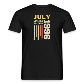 July 1996 - July 1996 Birthday Gift - Men's T-Shirt - black - Front - AI Model Male 178 light (178cm)