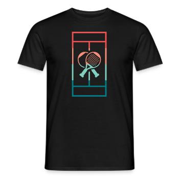 Padel Playing Field Padel Tennis Padel Player - Men's T-Shirt - black - Front - AI Model Male 178 light (178cm)
