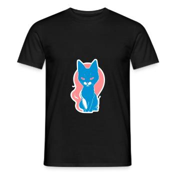 Mystic Cat - Männer T-Shirt - Schwarz - Vorne - AI Model Male 178 light (178cm)