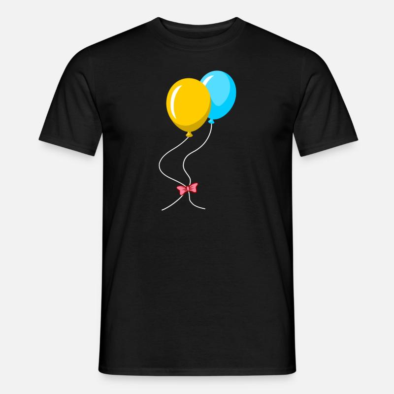 Luftballons Ballon - Männer T-Shirt - Schwarz