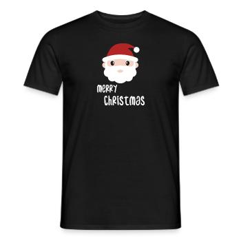 Merry Christmas Santa Claus - Men's T-Shirt - black - Front - AI Model Male 178 light (178cm)