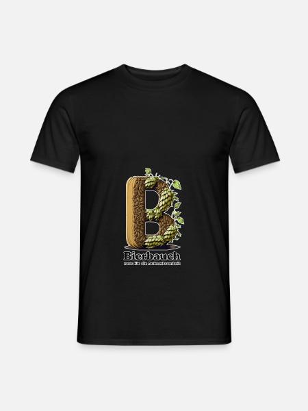 Bierbauch raus - Männer T-Shirt - Schwarz