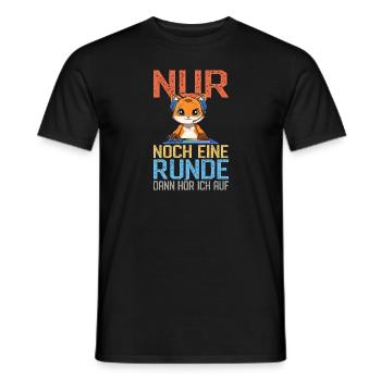 Retro Gaming Fuchs - Computerspiele Videospiele - Männer T-Shirt - Schwarz - Vorne - AI Model Male 178 light (178cm)