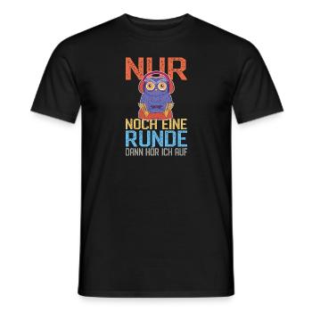 Lustige Gaming Eule - Streaming Computerspiele - Männer T-Shirt - Schwarz - Vorne - AI Model Male 178 light (178cm)