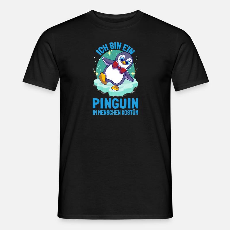 Ich Bin Ein Pinguin im Menschen Kostüm Pinguine - Männer T-Shirt - Schwarz