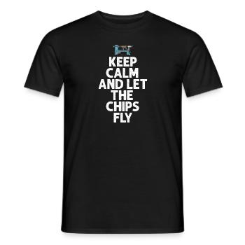 Woodturning Woodturning Wood Lathe Lathe - Men's T-Shirt - black - Front - AI Model Male 178 light (178cm)