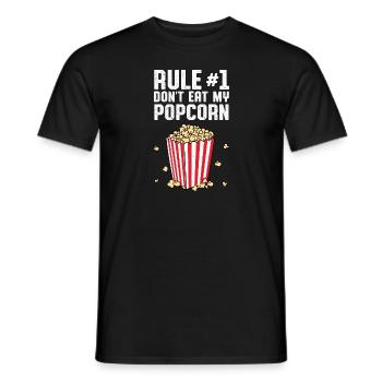 Règle numéro un des collations au cinéma Ne mangez pas mon pop-corn - T-shirt homme - noir - Devant - AI Model Male 178 light (178cm)
