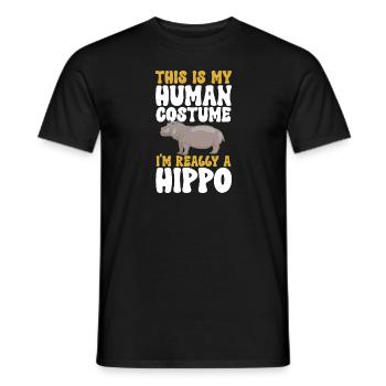 Hippopotame Hippopotame - T-shirt homme - noir - Devant - AI Model Male 178 light (178cm)