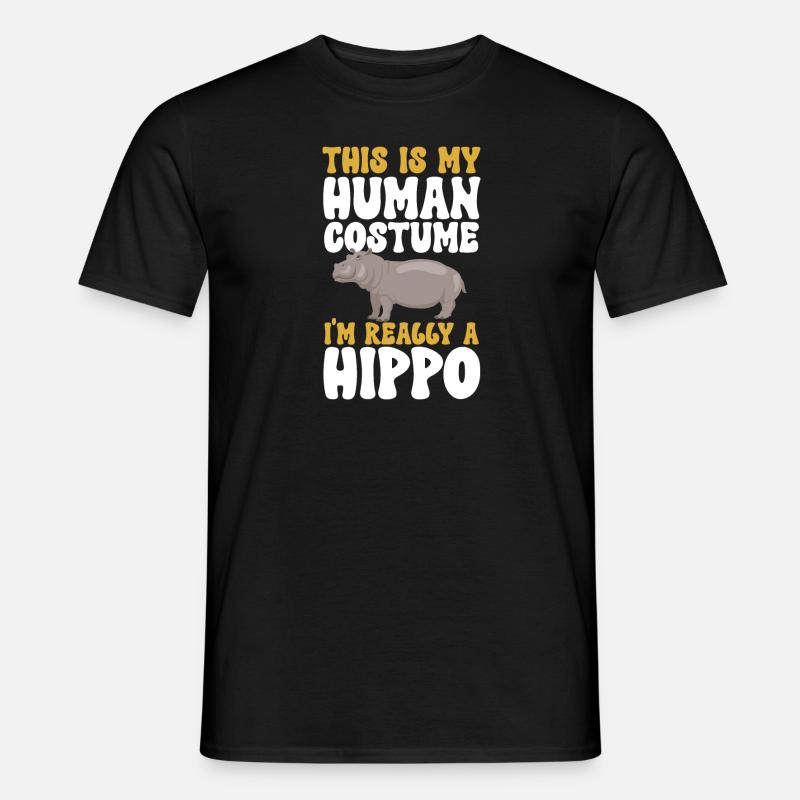 Flodhest flodhest - Mænd T-shirt - sort