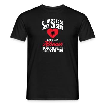 Albanische Flagge Albanischer Adler Shqiponja - Männer T-Shirt - Schwarz - Vorne - AI Model Male 178 light (178cm)