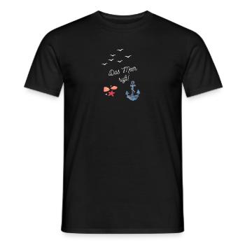 Das Meer ruft - Männer T-Shirt - Schwarz - Vorne - AI Model Male 178 light (178cm)