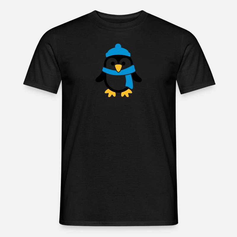 Pinguin - Männer T-Shirt - Schwarz