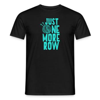 Just One More Row - Crocheting Humor Seamstress - Men's T-Shirt - black - Front - AI Model Male 178 light (178cm)