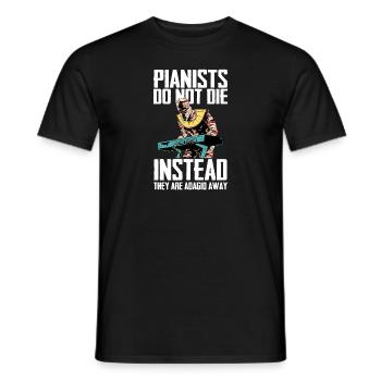 Lustiger Klavier Piano Flügel Spruch für Pianist - Männer T-Shirt - Schwarz - Vorne - AI Model Male 178 light (178cm)