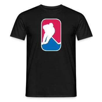 Eishockey Hockey Sport Logo lustig Geschenk - Männer T-Shirt - Schwarz - Vorne - AI Model Male 178 light (178cm)