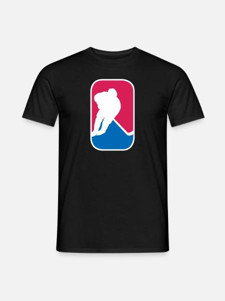 Eishockey Hockey Sport Logo lustig Geschenk - Männer T-Shirt - Schwarz