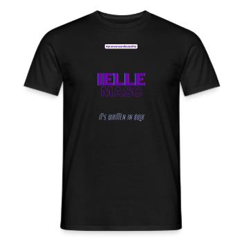 #pronounsarebeautiful ielle/masc - T-shirt homme - noir - Devant - AI Model Male 178 light (178cm)