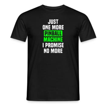 Pinball machine saying funny pinball collector - Men's T-Shirt - black - Front - AI Model Male 178 light (178cm)