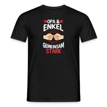 Großvater Opa und Enkel - Männer T-Shirt - Schwarz - Vorne - AI Model Male 178 light (178cm)