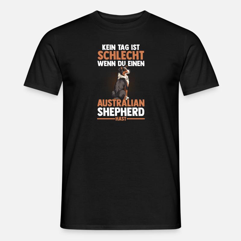 Australian Shepherd Hund Aussie - Männer T-Shirt - Schwarz