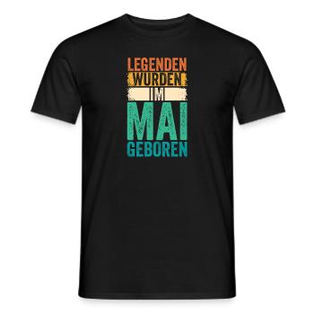 Les légendes sont nées en mai - T-shirt homme - noir - Devant - AI Model Male 178 light (178cm)