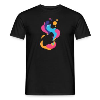 Electric Guitar Basser Shouter - Men's T-Shirt - black - Front - AI Model Male 178 light (178cm)