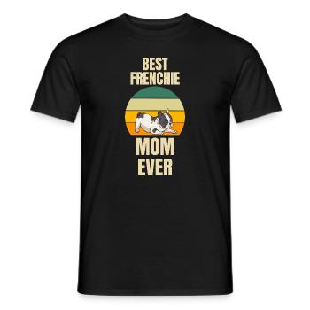 Beste Frenchie Mama Hunde Französische Bulldogge - Männer T-Shirt - Schwarz - Vorne - AI Model Male 178 light (178cm)