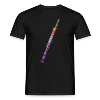 Transverse flute - Men's T-Shirt - black - Front - AI Model Male 178 light (178cm)