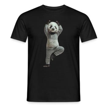 Panda - Männer T-Shirt - Schwarz - Vorne - AI Model Male 178 light (178cm)