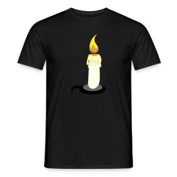 Kerze Feuer Licht Entspannen Romantik - Männer T-Shirt - Schwarz - Vorne - AI Model Male 178 light (178cm)
