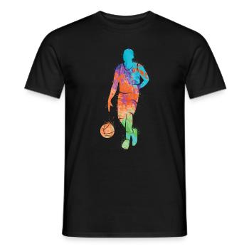 Basketballspieler Dunking Kinder Basketball Jungen - Männer T-Shirt - Schwarz - Vorne - AI Model Male 178 light (178cm)