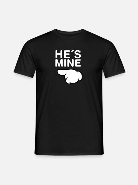 He´s Mine (Comic Hand) - Männer T-Shirt - Schwarz
