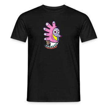 Finger Igel - Männer T-Shirt - Schwarz - Vorne - AI Model Male 178 light (178cm)