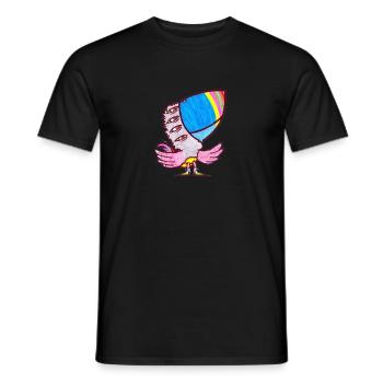 Finger Papagei - Männer T-Shirt - Schwarz - Vorne - AI Model Male 178 light (178cm)