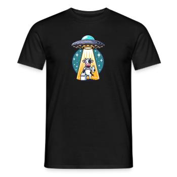 Außerirdische Kuh Entführung - Space Milk - Männer T-Shirt - Schwarz - Vorne - AI Model Male 178 light (178cm)