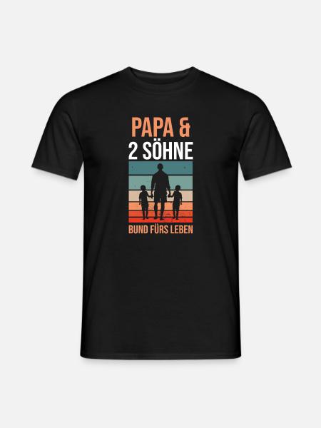 Papa Vatertag Sohn Geschenk - Männer T-Shirt - Schwarz